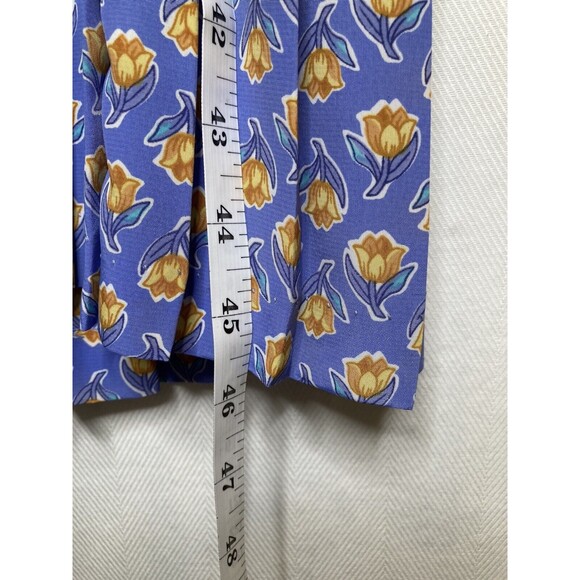 Kristy Petites Maxi Pleated Dress Size 10 Purple Floral Polyester Long Vintage - Picture 11 of 12